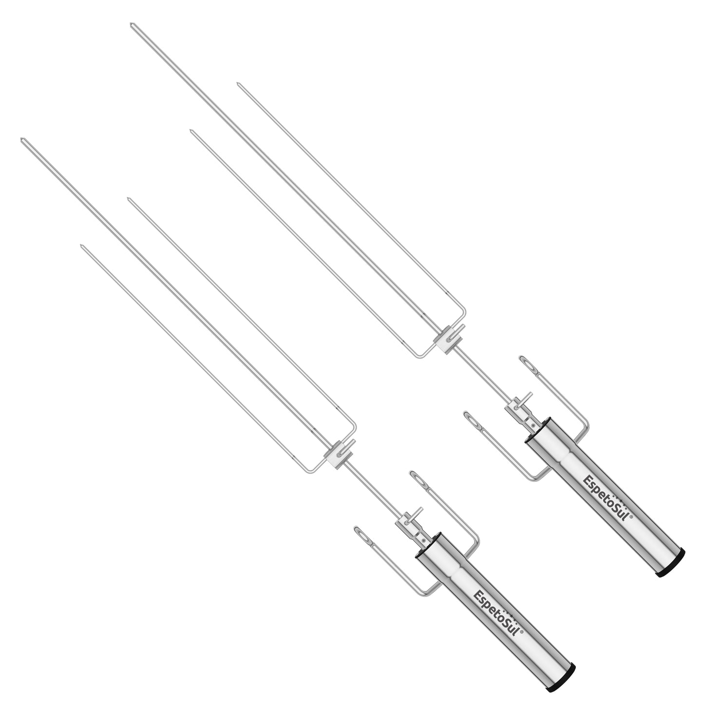 Double Premium Powered Rotating BBQ Skewer Kit