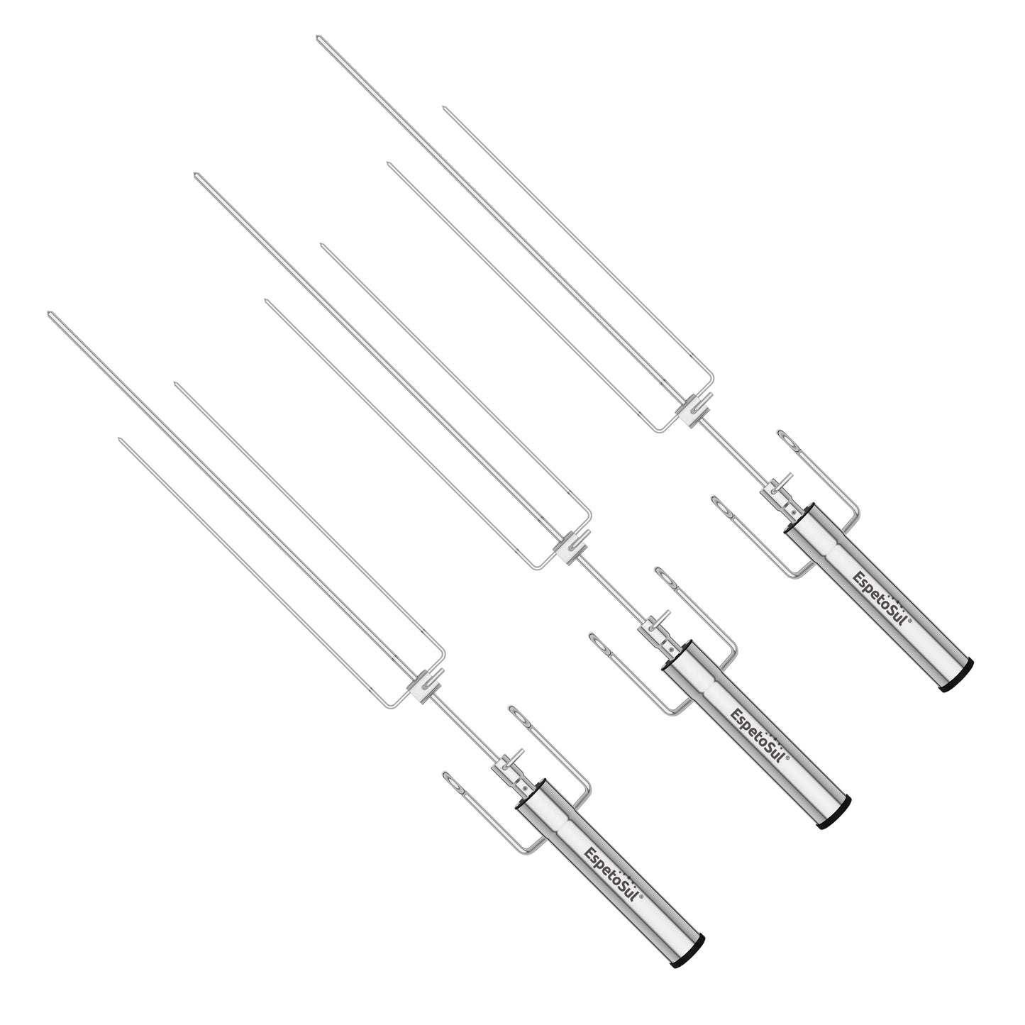 Triple Premium Powered BBQ Rotating BBQ Skewer Kit
